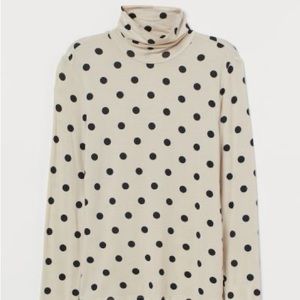 H&M polkadot turtleneck top